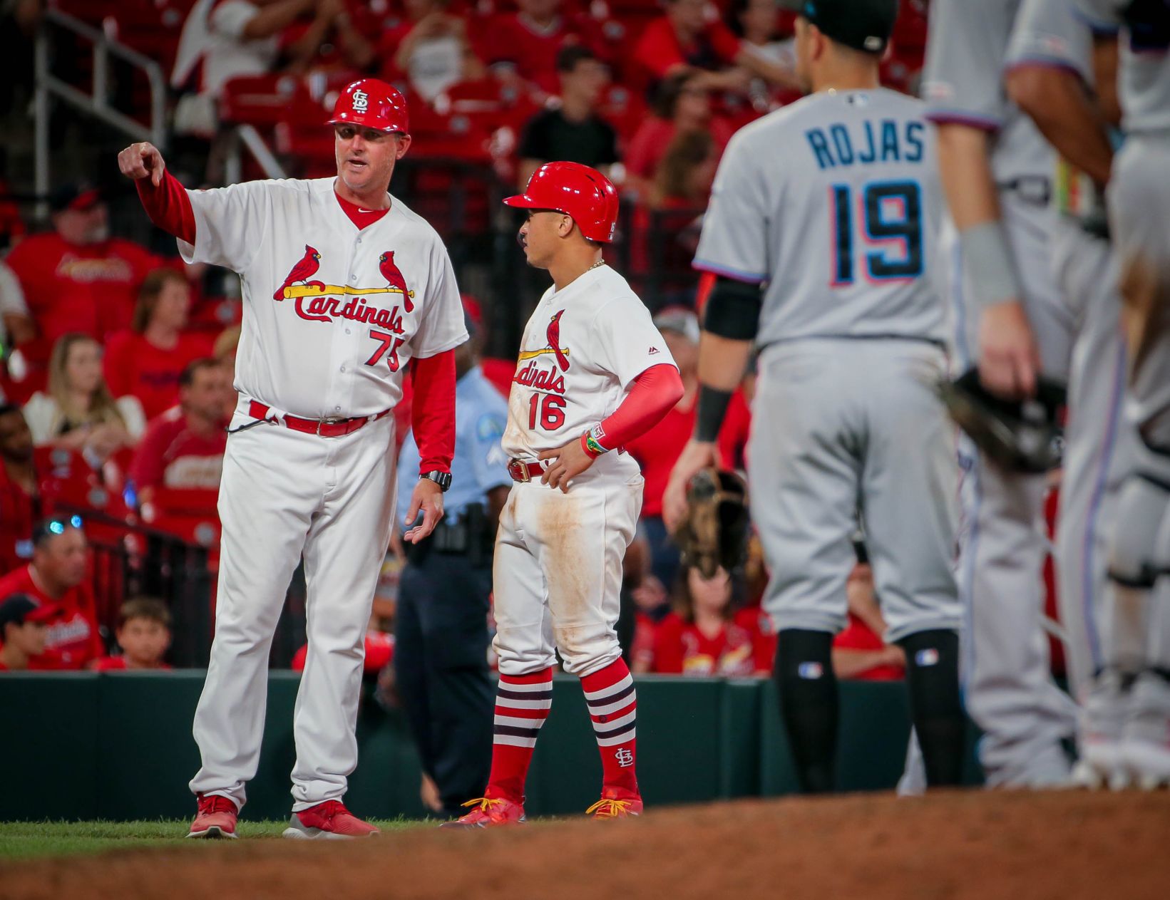 St. Louis Cardinals take on the Miami Marlins at Busch